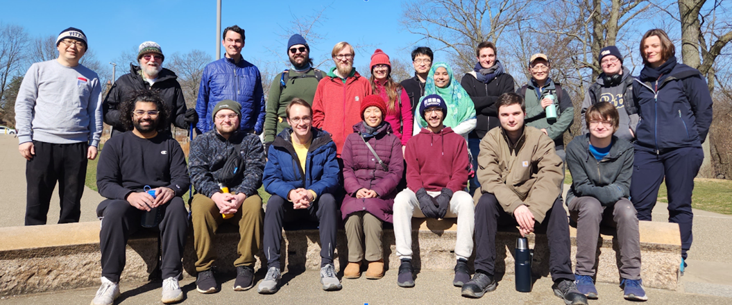 Group of students and faculty in a park